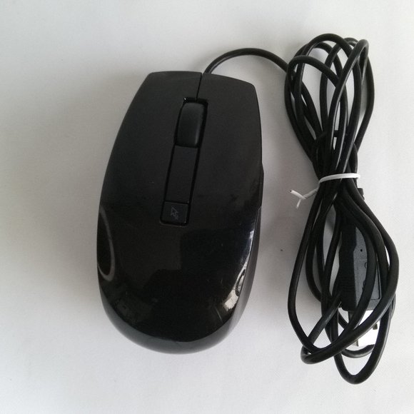 Dell 6 Button USB Cored Laser Scroll Mouse MOCZUL Black - Picture 1 of 3